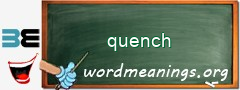 WordMeaning blackboard for quench